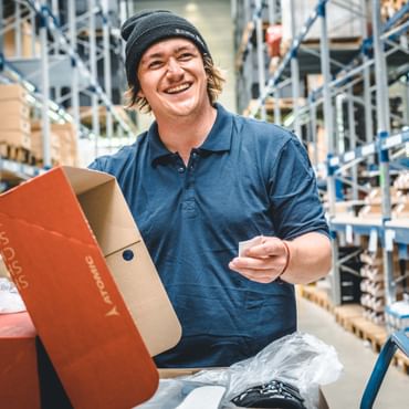 employee in warehouse operations